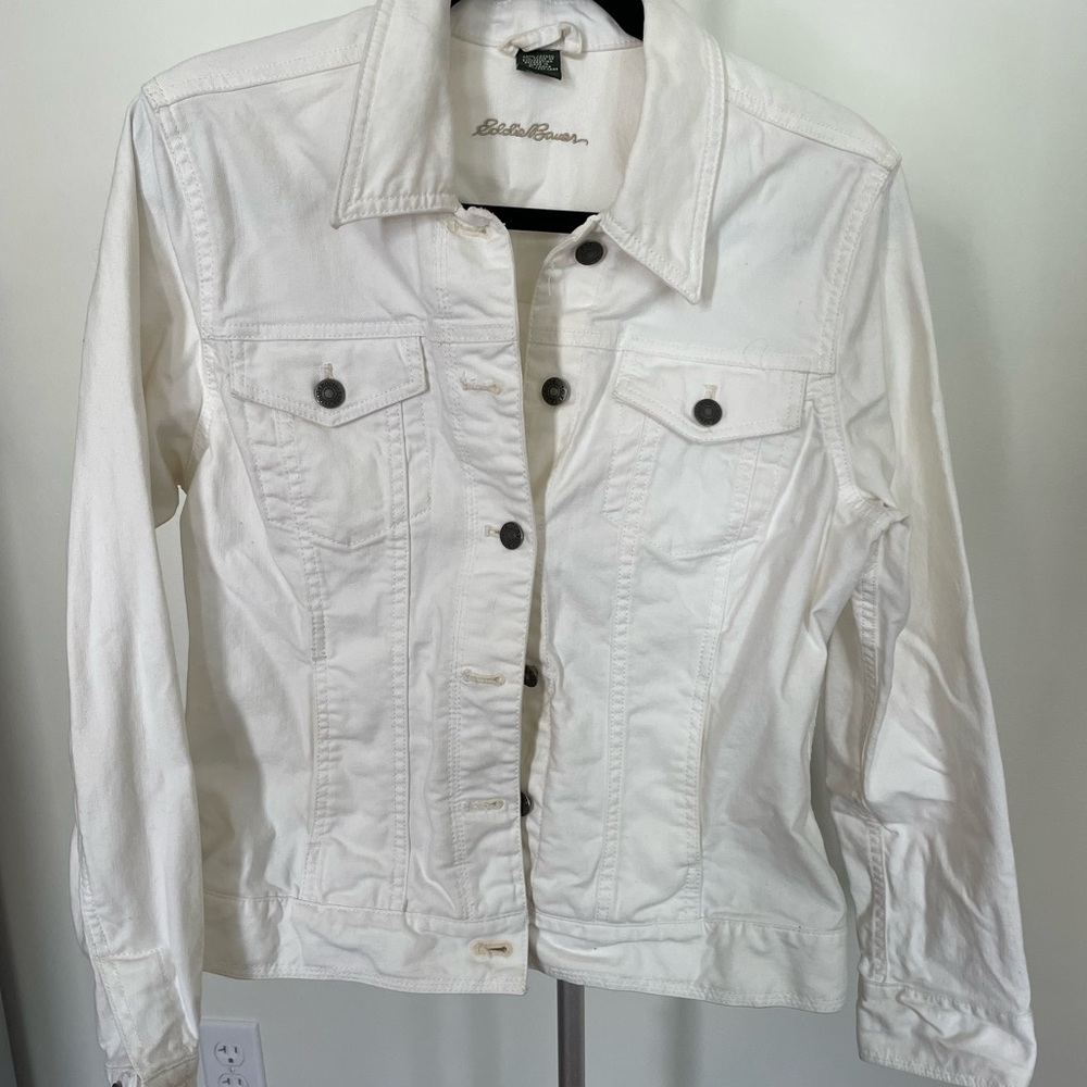 White jean jacket